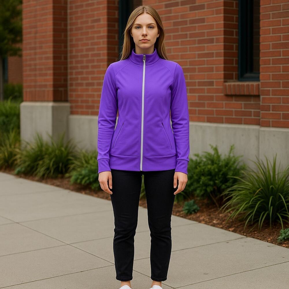 Lululemon Jacket Womens Medium/10 Purple Define Foil Logo Full Zip Performance